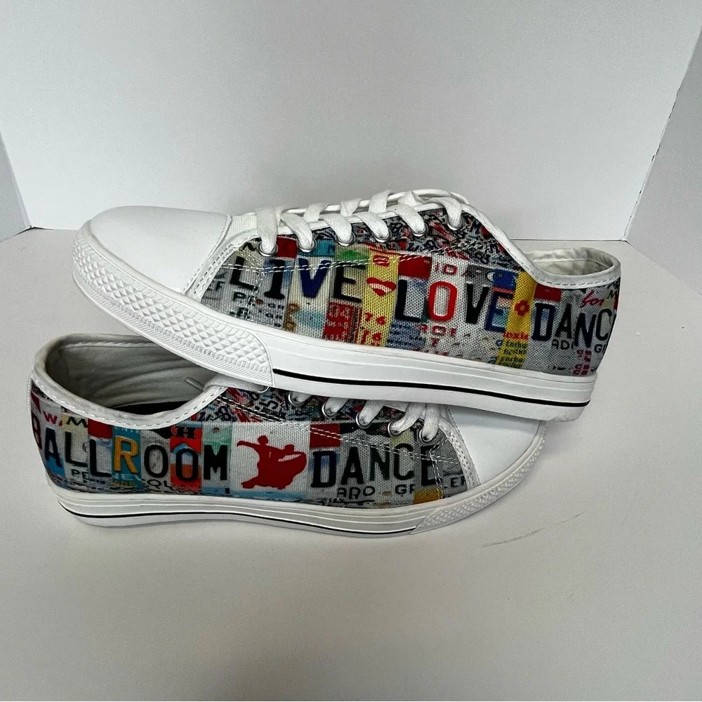 Live Love Dance Graphic Shoes For Men(7) & Women (9) - Picture 1 of 11